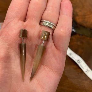 Buffalo Horn Peg Earrings